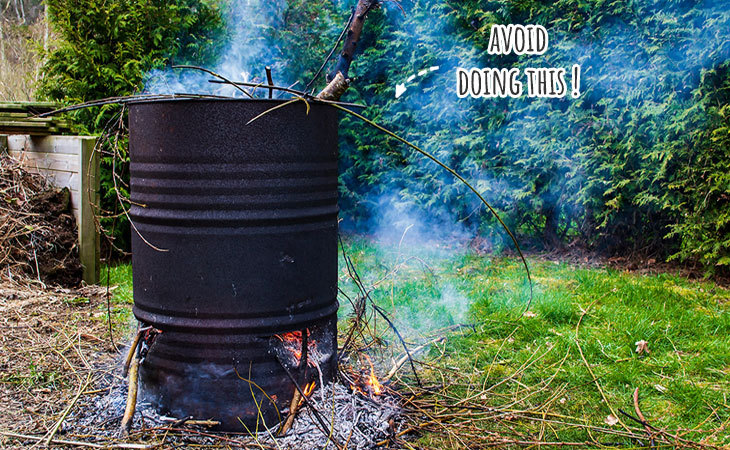 compostage vs brûler déchets verts