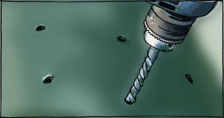 percer trous dans poubelle plastique